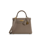 KELLY 25 TOGO LEATHER ETOUPE WITH GOLD HARDWARE (GHW)