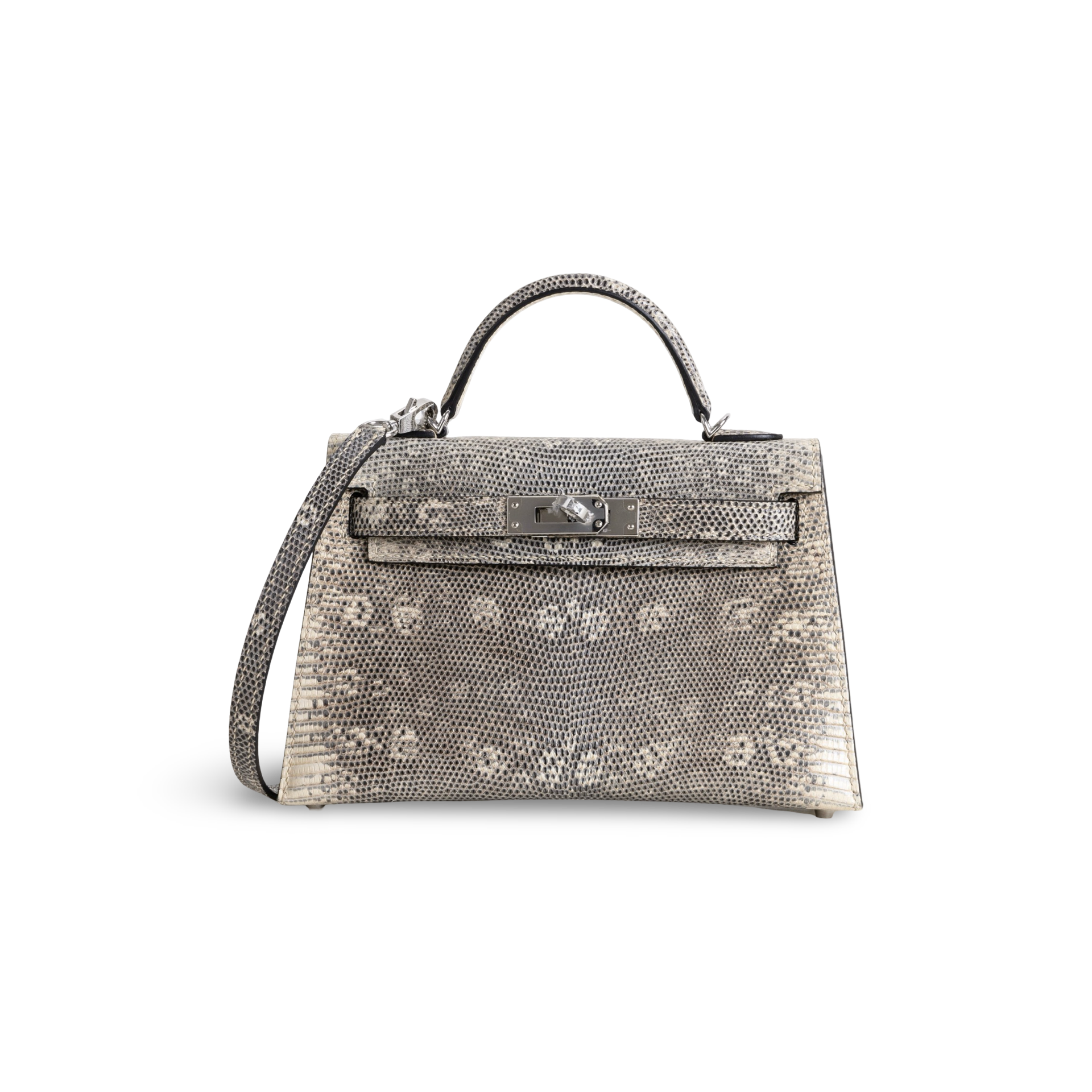 MINI KELLY II (20) OMBRE LIZARD LEATHER WITH PALLADIUM HARDWARE (PHW)