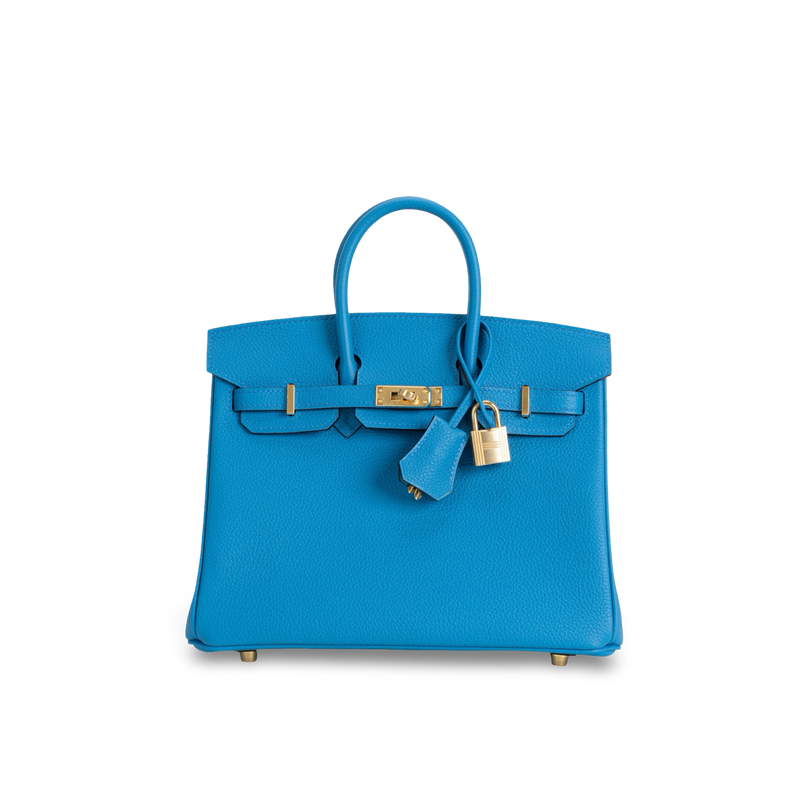 BIRKIN 25 TOGO LEATHER BLEU ZANZIBAR WITH GOLD HARDWARE (GHW)