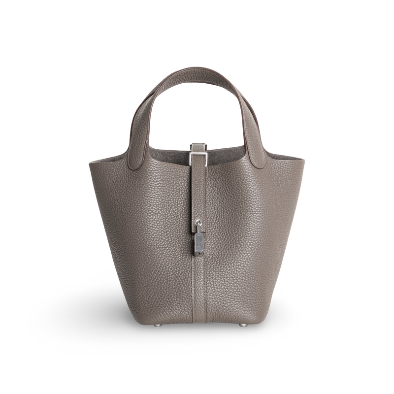 PICOTIN 18 LOCK CLEMENCE LEATHER ETAIN WITH PALLADIUM HARDWARE (PHW)