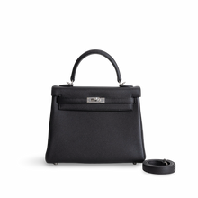 KELLY 25 TOGO LEATHER NOIR (BLACK) WITH PALLADIUM HARDWARE (PHW)
