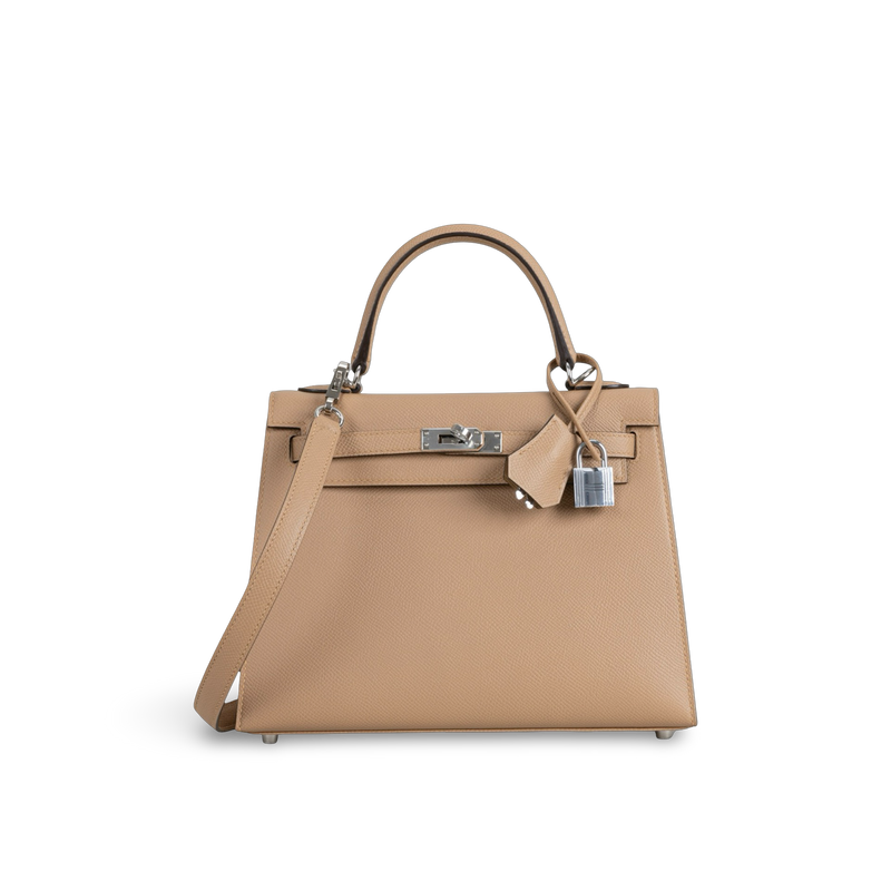 KELLY 25 EPSOM LEATHER CHAI WITH PALLADIUM HARDWARE (PHW)