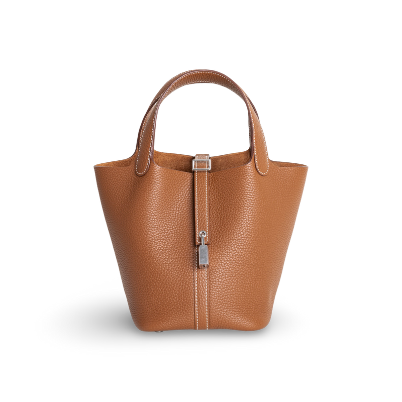 PICOTIN 18 LOCK CLEMENCE LEATHER GOLD WITH PALLADIUM HARDWARE (PHW)