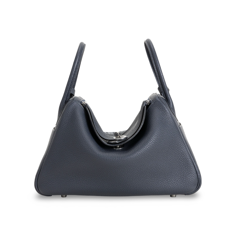 LINDY 30 CLEMENCE LEATHER BLEU NUIT WITH PALLADIUM HARDWARE (PHW)