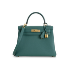 KELLY 28 TOGO LEATHER MALACHITE WITH GOLD HARDWARE (GHW)