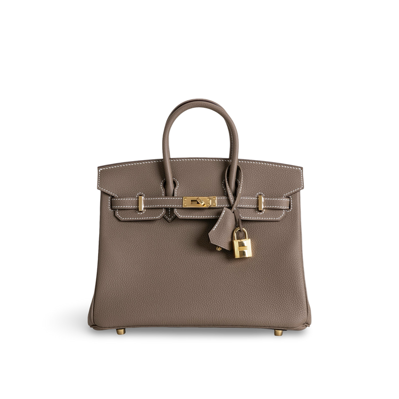 BIRKIN 25 TOGO LEATHER ETOUPE WITH GOLD HARDWARE (GHW)
