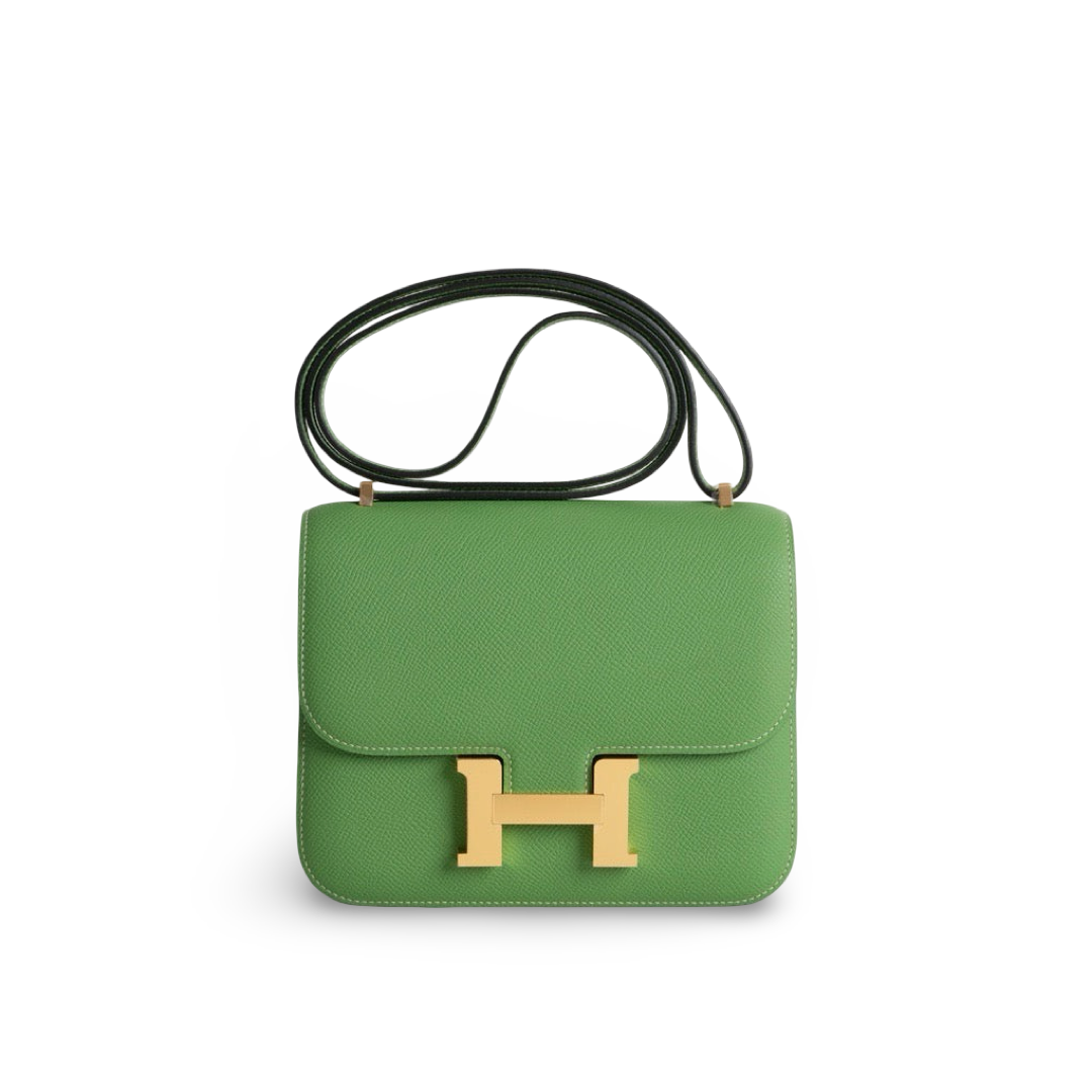 CONSTANCE 18 (MINI) EPSOM LEATHER VERT YUCCA WITH GOLD HARDWARE (GHW)