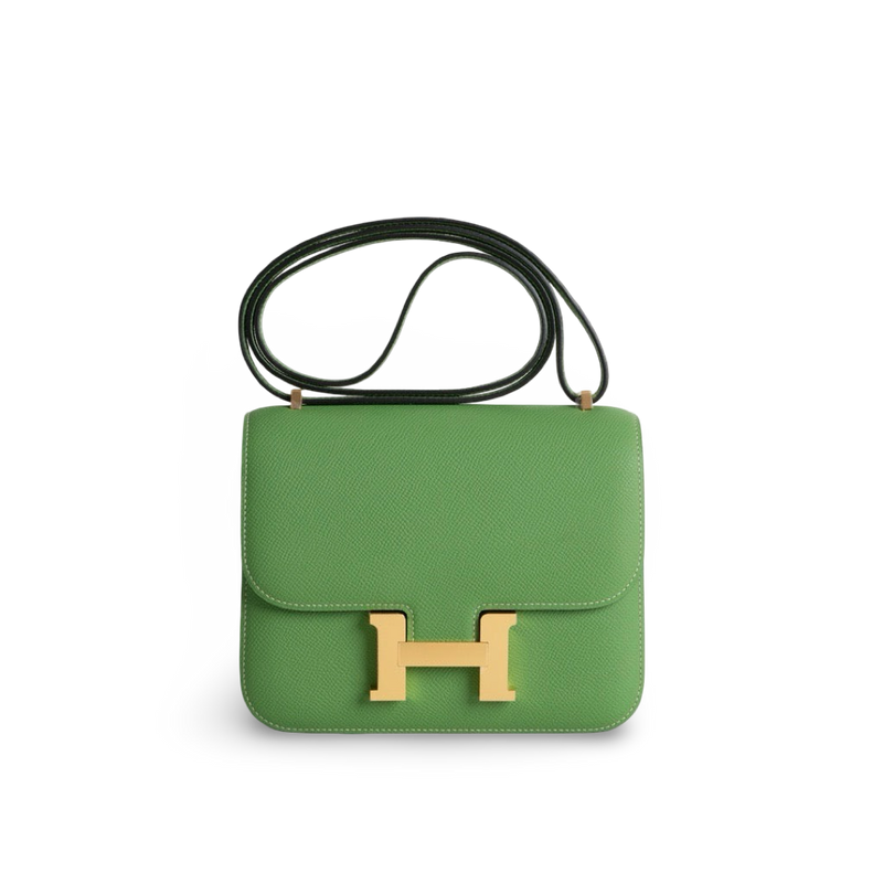 CONSTANCE 18 (MINI) EPSOM LEATHER VERT YUCCA WITH GOLD HARDWARE (GHW)