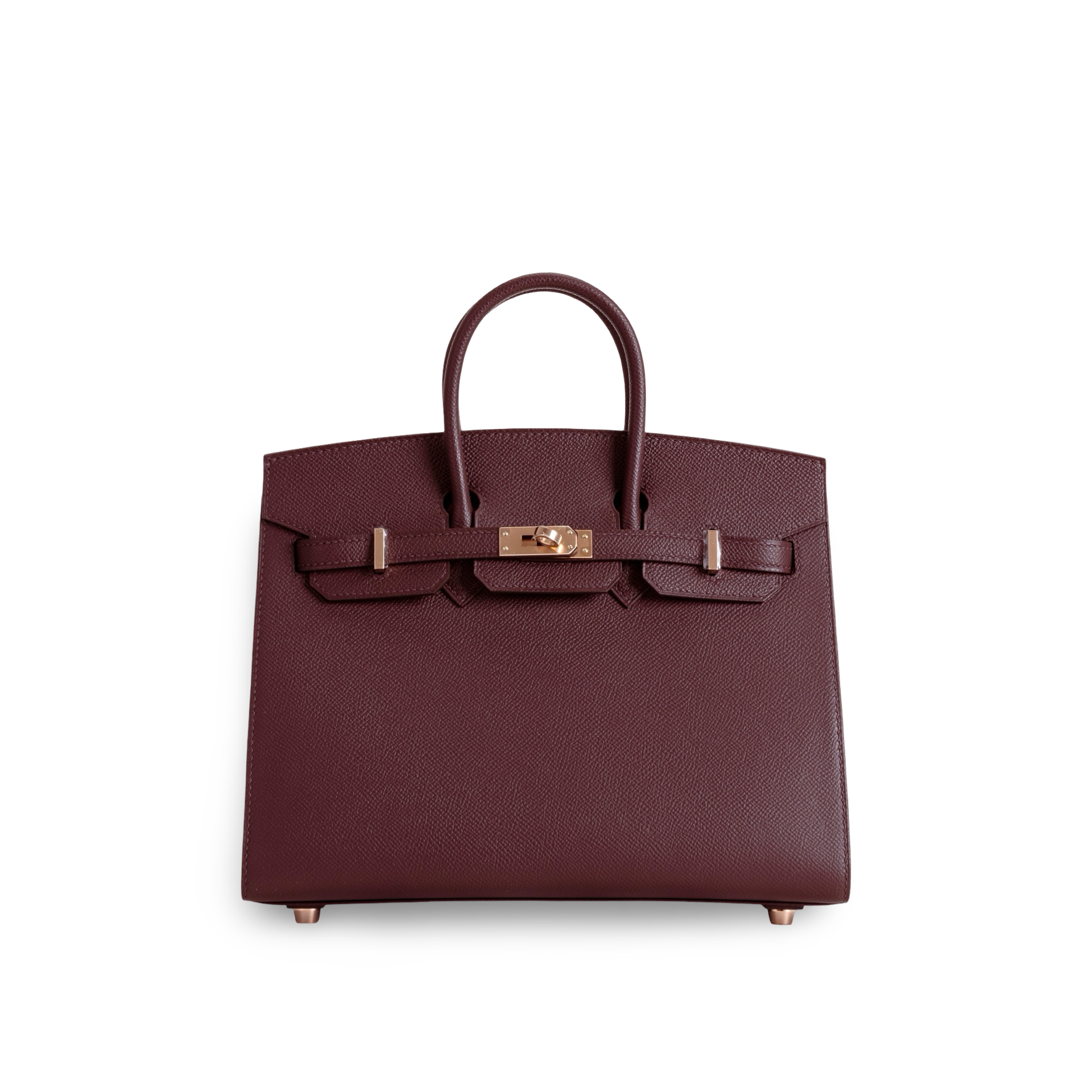 BIRKIN 25 (SELLIER SHAPE) EPSOM LEATHER ROUGE SELLIER WITH ROSE GOLD HARDWARE (RGHW)