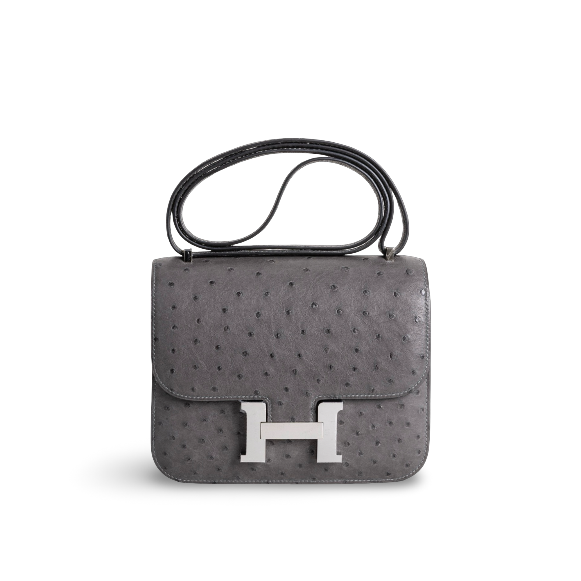 CONSTANCE 18 (MINI) OSTRICH LEATHER ETAIN WITH PALLADIUM HARDWARE (PHW)