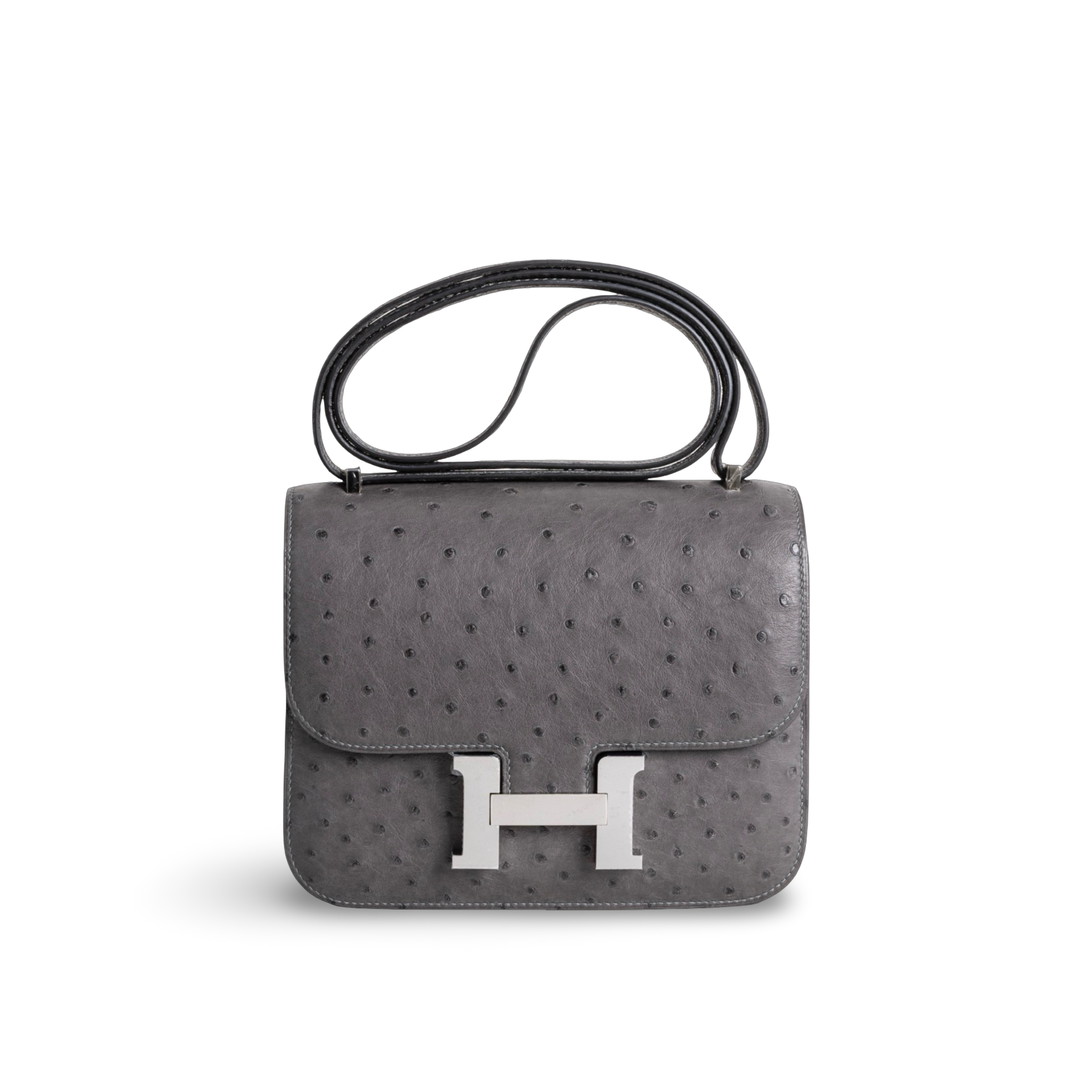 CONSTANCE 18 (MINI) OSTRICH LEATHER ETAIN WITH PALLADIUM HARDWARE (PHW)