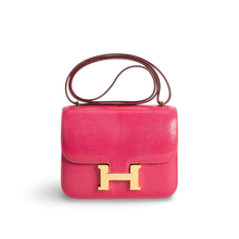 CONSTANCE 18 (MINI) LIZARD LEATHER ROSE FUCHSIA WITH GOLD HARDWARE (GHW)