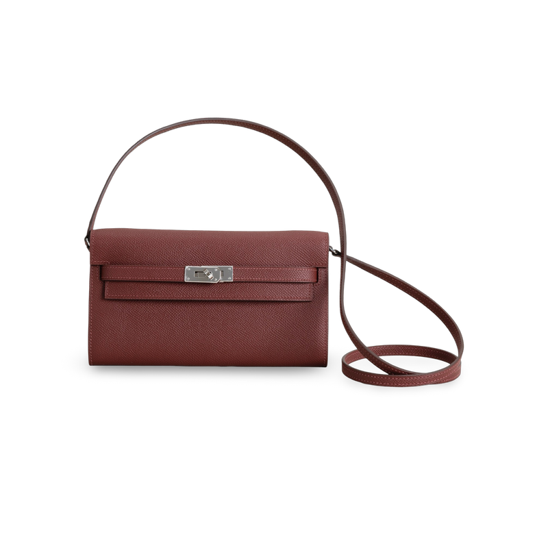 KELLY TO GO EPSOM LEATHER ROUGE H WITH PALLADIUM HARDWARE (PHW)