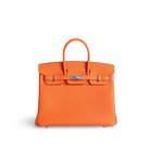 BIRKIN 25 TOGO LEATHER ORANGE WITH PALLADIUM HARDWARE (PHW)
