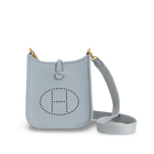 MINI EVELYNE (TPM) CLEMENCE LEATHER BLEU GLACIER WITH GOLD HARDWARE (GHW)