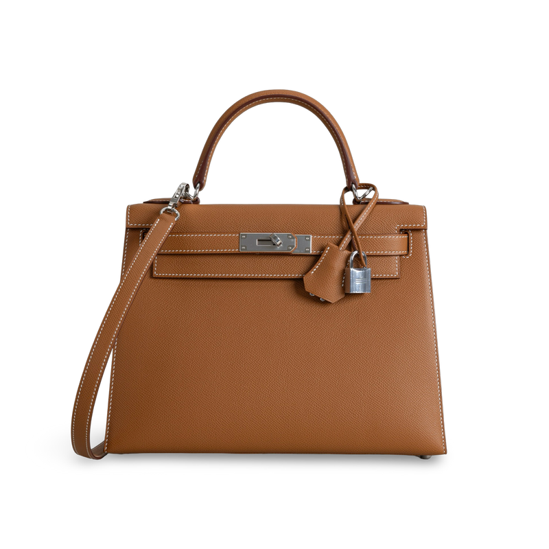 KELLY 28 EPSOM LEATHER GOLD WITH PALLADIUM HARDWARE (PHW)