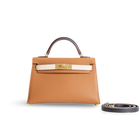 MINI KELLY II (20) EPSOM LEATHER HORSESHOE STAMP (HSS) GOLD & CRAIE & NOIR (BLACK) WITH GOLD HARDWARE (GHW)