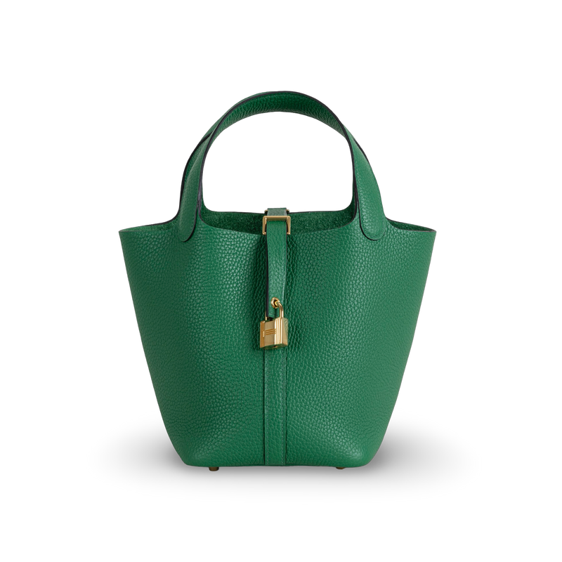PICOTIN 18 LOCK CLEMENCE LEATHER VERT VERTIGO WITH GOLD HARDWARE (GHW)