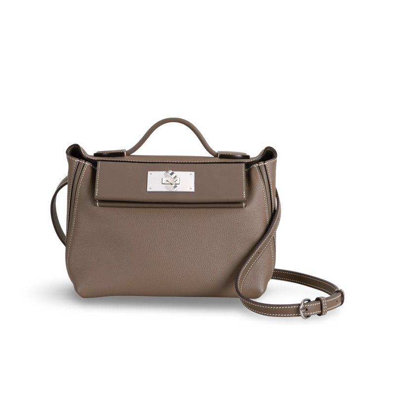 24/24 (MINI) EVERCOLOR & SWIFT LEATHER ETOUPE WITH PALLADIUM HARDWARE (PHW)