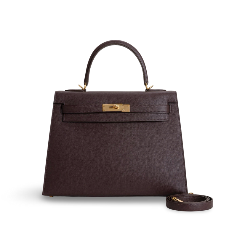 KELLY 32 EPSOM LEATHER ROUGE SELLIER WITH GOLD HARDWARE (GHW)