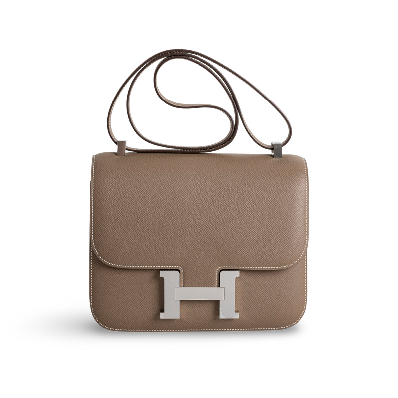CONSTANCE 24 EPSOM LEATHER ETOUPE WITH PALLADIUM HARDWARE (PHW)
