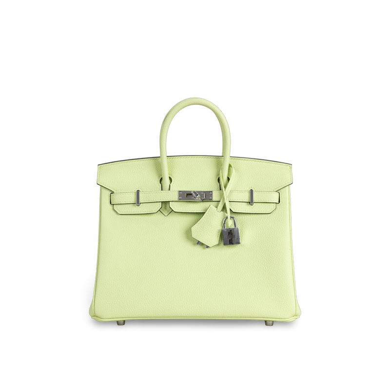 BIRKIN 25 TOGO LEATHER VERT ABSINTHE WITH PALLADIUM HARDWARE (PHW)