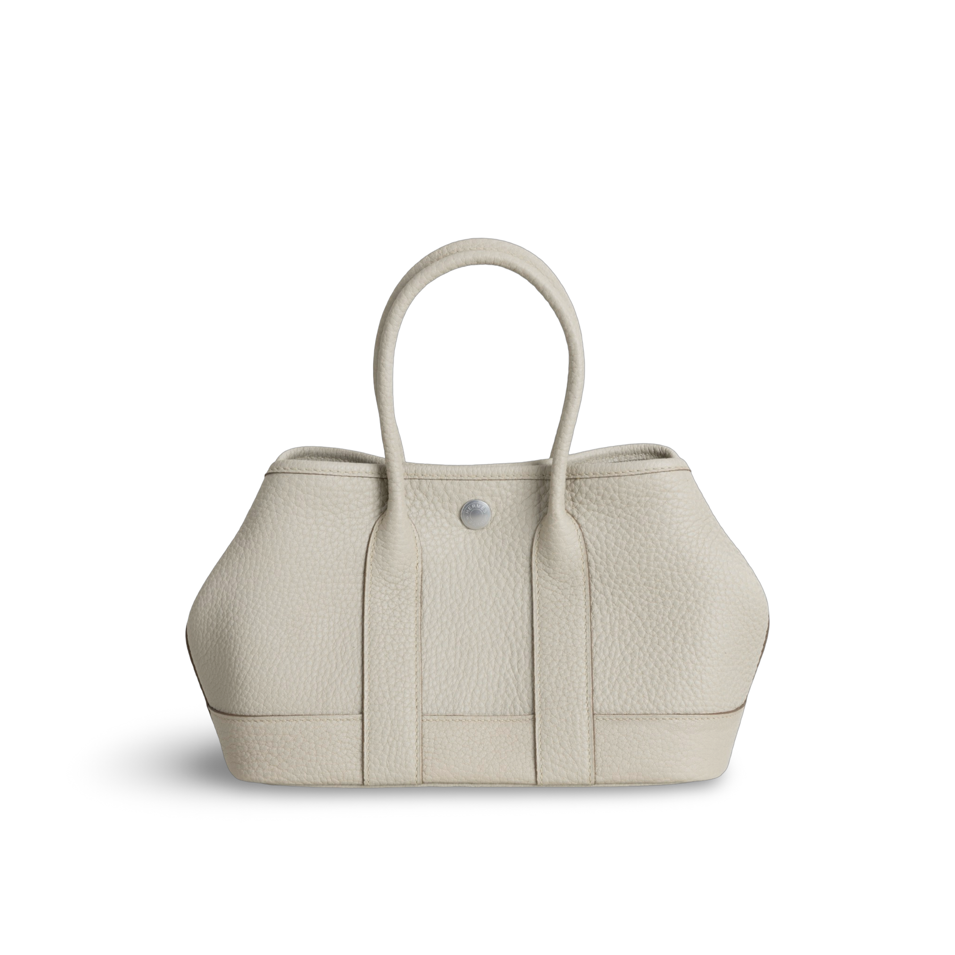 GARDEN PARTY (MINI) NEGONDA LEATHER BETON WITH PALLADIUM HARDWARE (PHW)