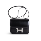 CONSTANCE 18 (MINI) BLACK BOX CALF LEATHER WITH PALLADIUM HARDWARE (PHW)