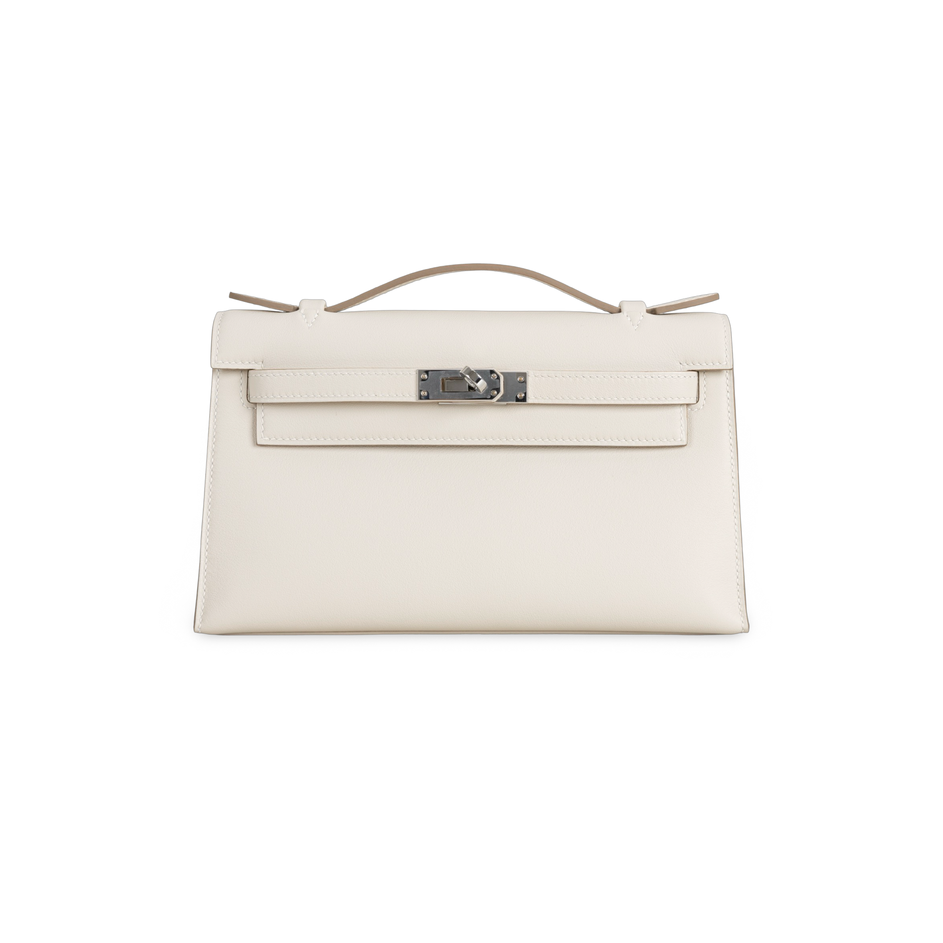 KELLY POCHETTE SWIFT LEATHER CRAIE WITH PALLADIUM HARDWARE (PHW)