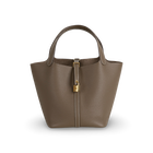 PICOTIN 22 LOCK CLEMENCE LEATHER ETOUPE WITH GOLD HARDWARE (GHW)