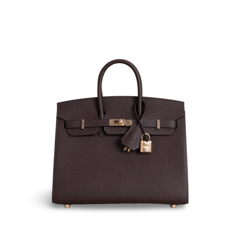 BIRKIN 25 (SELLIER SHAPE) EPSOM LEATHER ROUGE SELLIER WITH ROSE GOLD HARDWARE (RGHW)