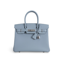 BIRKIN 30 TOGO LEATHER BLEU LIN WITH PALLADIUM HARDWARE (PHW)