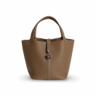 PICOTIN 22 LOCK CLEMENCE LEATHER ETOUPE WITH PALLADIUM HARDWARE (PHW)