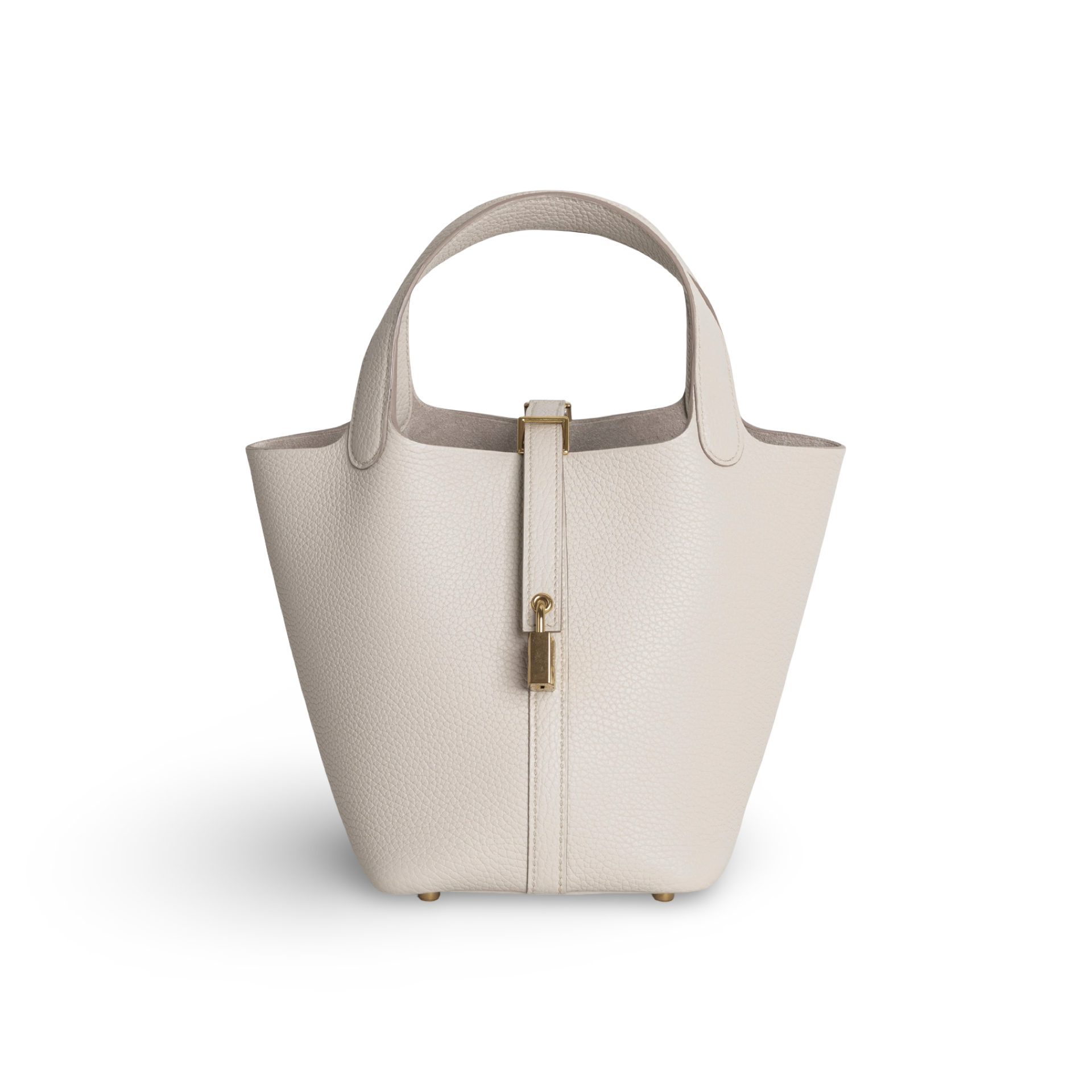 PICOTIN 18 LOCK CLEMENCE LEATHER BETON WITH GOLD HARDWARE (GHW)