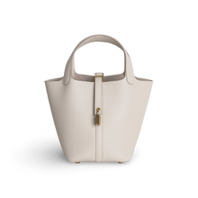 PICOTIN 18 LOCK CLEMENCE LEATHER BETON WITH GOLD HARDWARE (GHW)