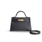 MINI KELLY II (20) EPSOM LEATHER NOIR (BLACK) WITH GOLD HARDWARE (GHW)