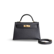 MINI KELLY II (20) EPSOM LEATHER NOIR (BLACK) WITH GOLD HARDWARE (GHW)