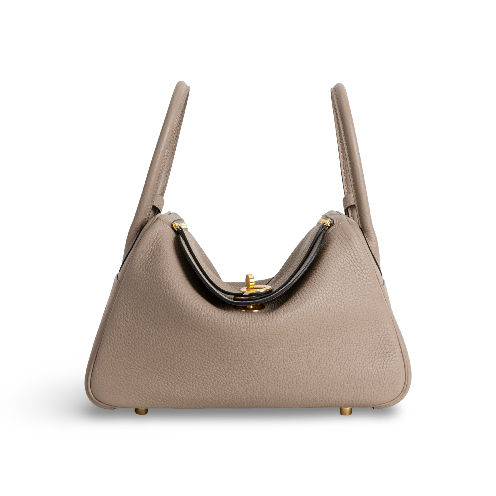 LINDY 26 CLEMENCE LEATHER TRENCH WITH GOLD HARDWARE (GHW)