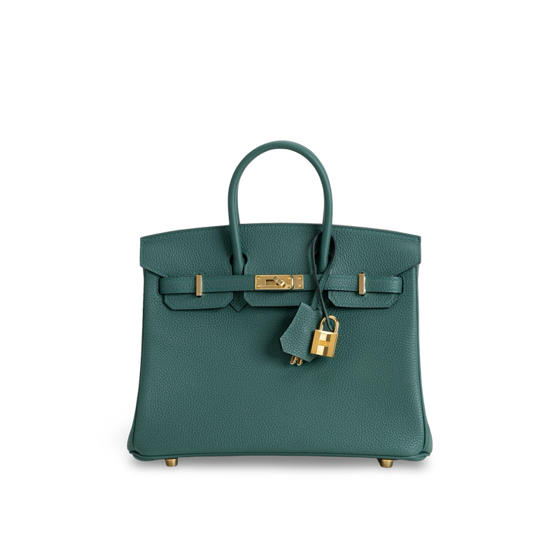 BIRKIN 25 TOGO LEATHER MALACHITE WITH GOLD HARDWARE (GHW)