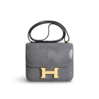 CONSTANCE 18 (MINI) LIZARD LEATHER GRIS FONCE WITH GOLD HARDWARE (GHW)