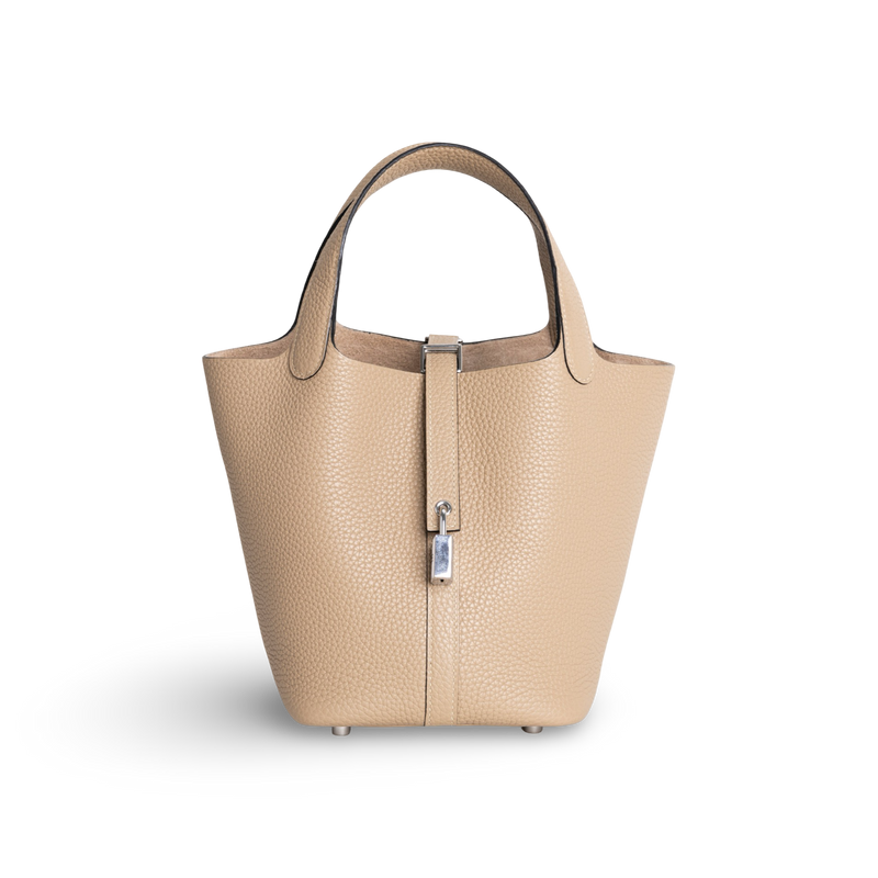 PICOTIN 18 LOCK CLEMENCE LEATHER TRENCH TAURILLON WITH PALLADIUM HARDWARE (PHW)