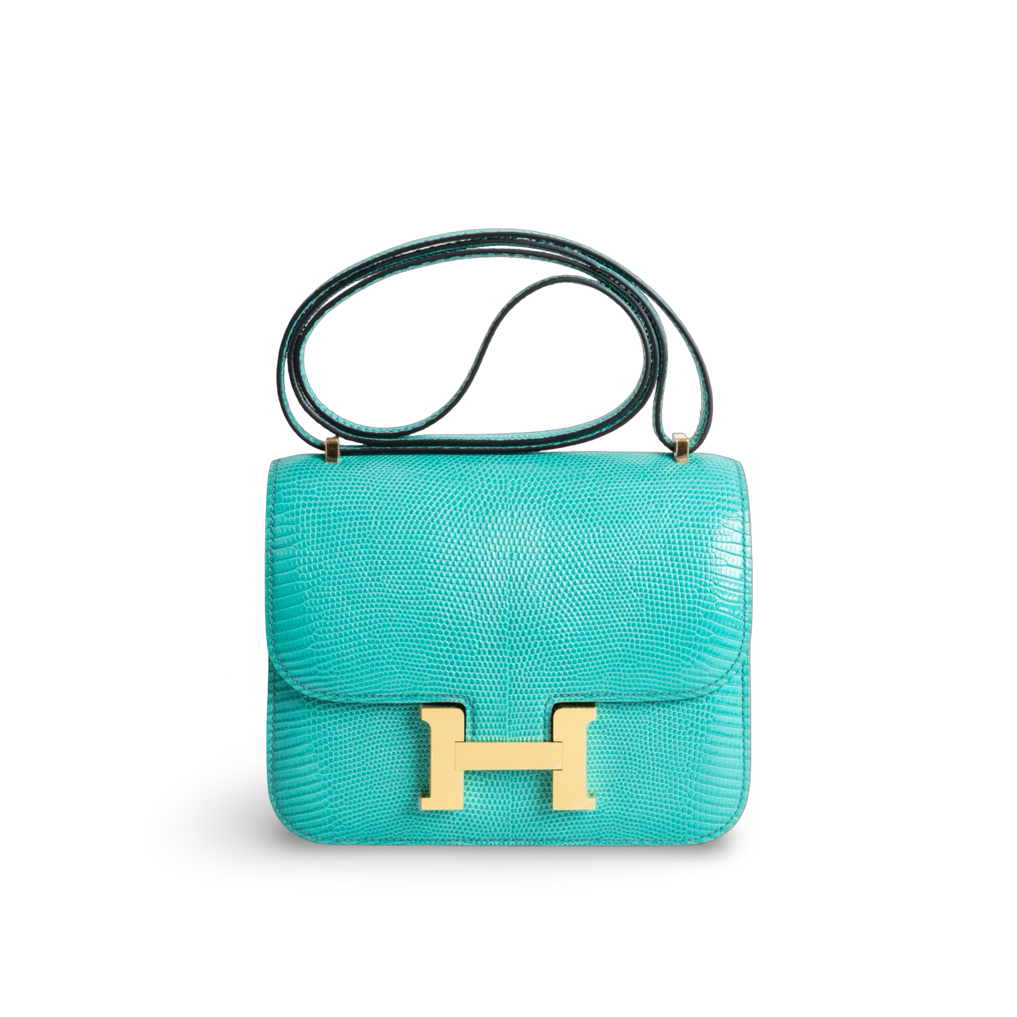 CONSTANCE 18 (MINI) LIZARD LEATHER MENTHE WITH GOLD HARDWARE (GHW)