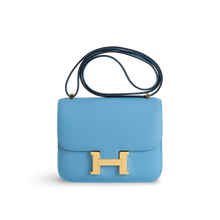 CONSTANCE 18 (MINI) EPSOM LEATHER BLEU DU NORD WITH GOLD HARDWARE (GHW)