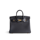BIRKIN 25 TOUCH MATTE MISSISSIPPIENSIS ALLIGATOR LEATHER & TOGO LEATHER NOIR (BLACK) WITH GOLD HARDWARE (GHW)