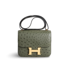 CONSTANCE 18 (MINI) OSTRICH LEATHER VERT CYPRES WITH GOLD HARDWARE (GHW)