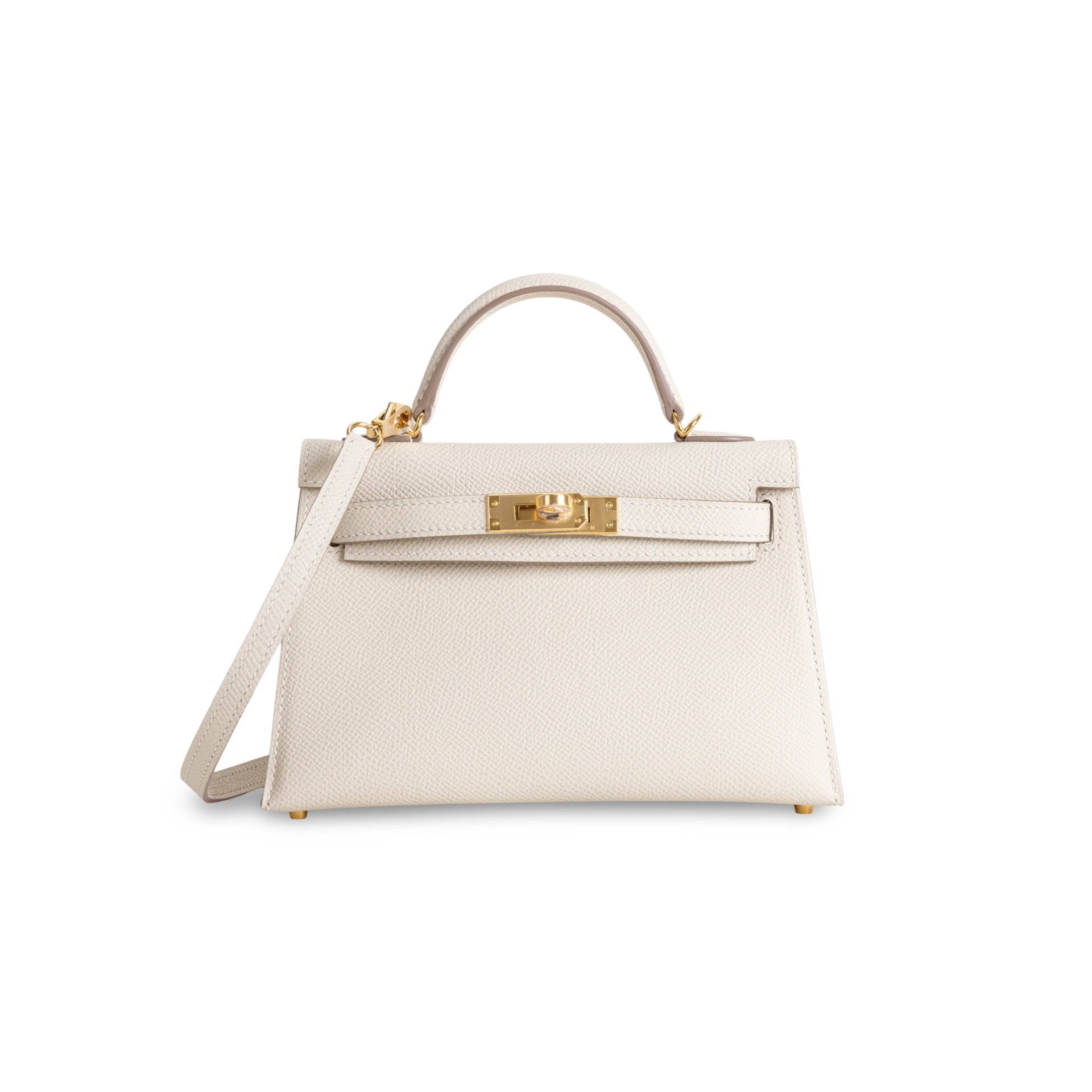 MINI KELLY II (20) EPSOM LEATHER CRAIE WITH GOLD HARDWARE (GHW)