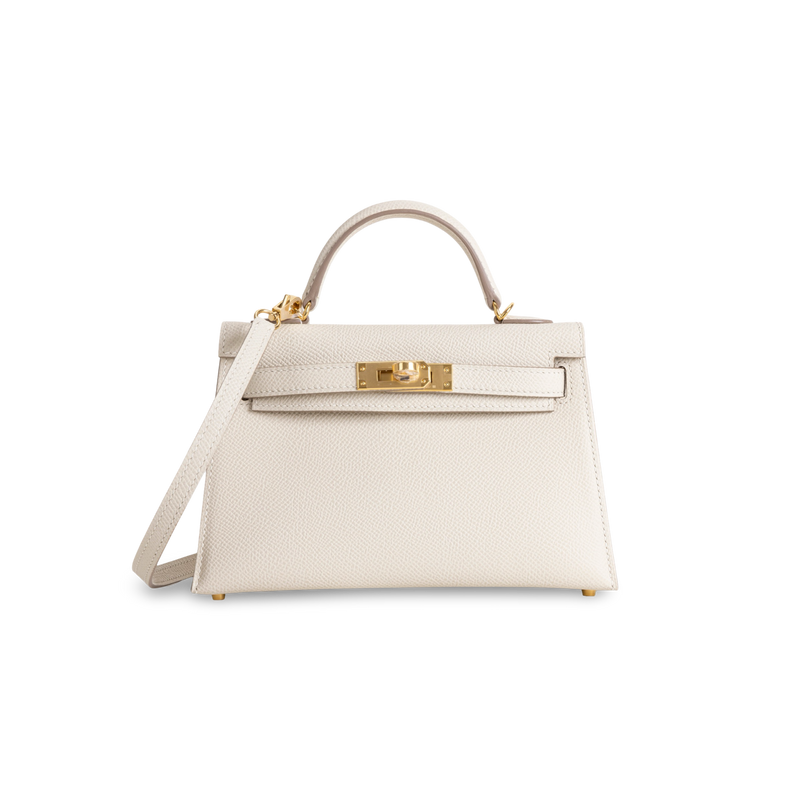 MINI KELLY II (20) EPSOM LEATHER CRAIE WITH GOLD HARDWARE (GHW)