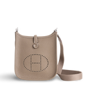 MINI EVELYNE (TPM) CLEMENCE LEATHER ETOUPE WITH PALLADIUM HARDWARE (PHW)