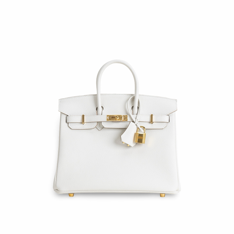 BIRKIN 25 TOGO LEATHER BLANC WITH GOLD HARDWARE (GHW)