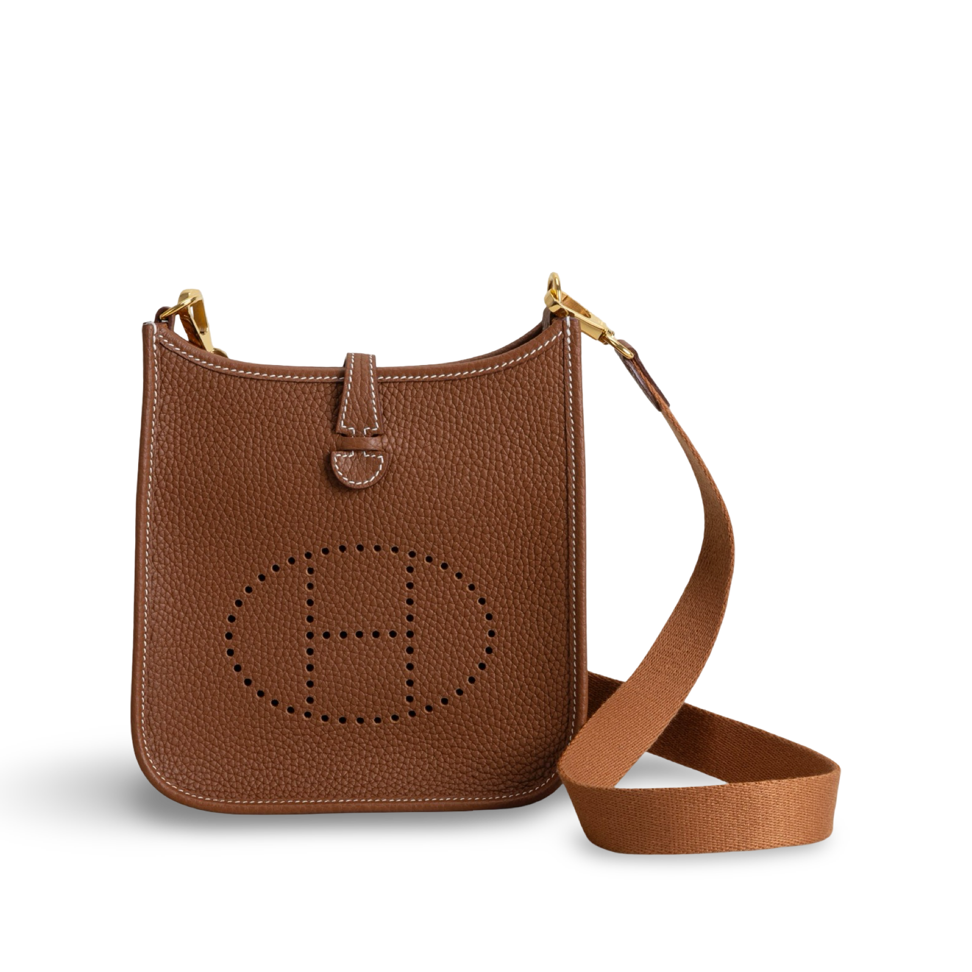 MINI EVELYNE (TPM) CLEMENCE LEATHER GOLD WITH GOLD HARDWARE (GHW)